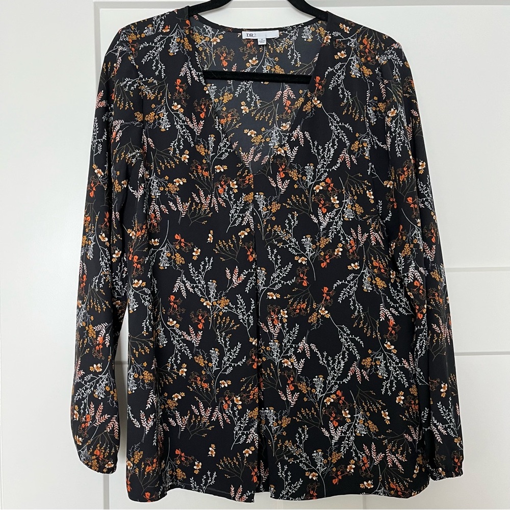 Floral printed dress shirt